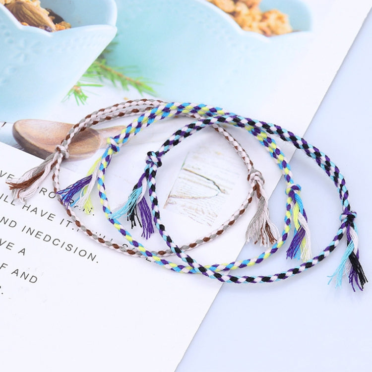 10pcs /Pack 1010-89 Four-strand Colorful Braided Rope Adjustable Bracelet(30) - Bracelets by PMC Jewellery | Online Shopping South Africa | PMC Jewellery | Buy Now Pay Later Mobicred