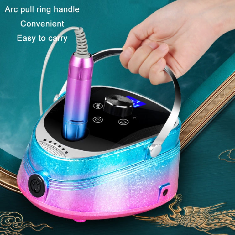 Ice Flower Gradient Rechargeable Low Noise Nail Polishing Machine, Specification: EU Plug (Pink Blue) - Grinding Tools & Accessories by PMC TechLife | Online Shopping South Africa | PMC TechLife | Buy Now Pay Later Mobicred