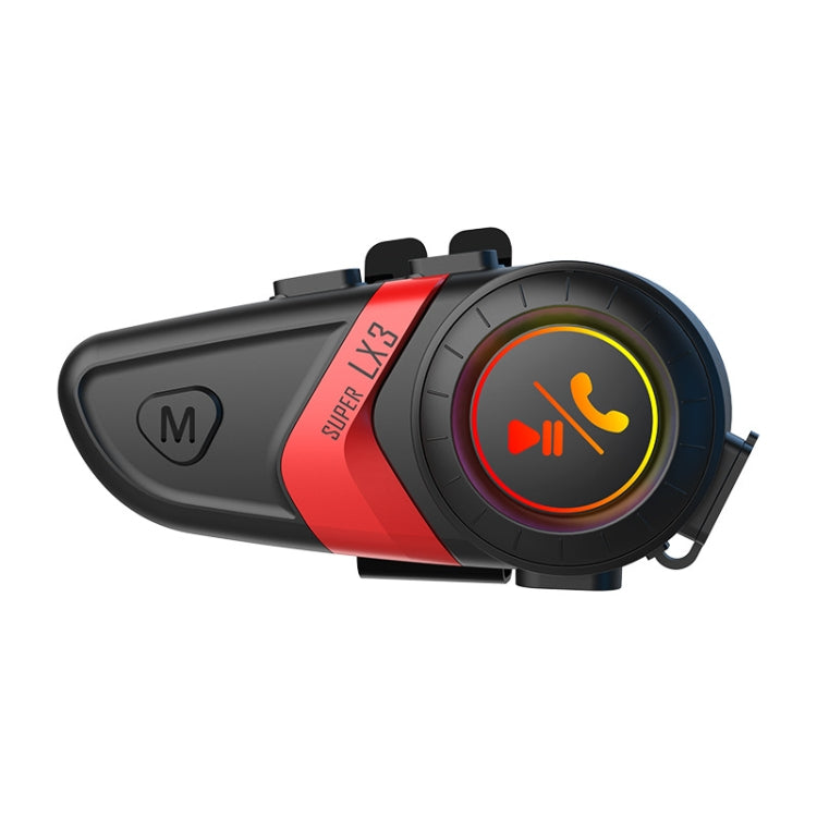 Motorcycle Helmet Call Music Navigation Bluetooth Headset, Color: Red(Soft Pipe Microphone) - Motorcycle Walkie Talkie by PMC Jewellery | Online Shopping South Africa | PMC Jewellery