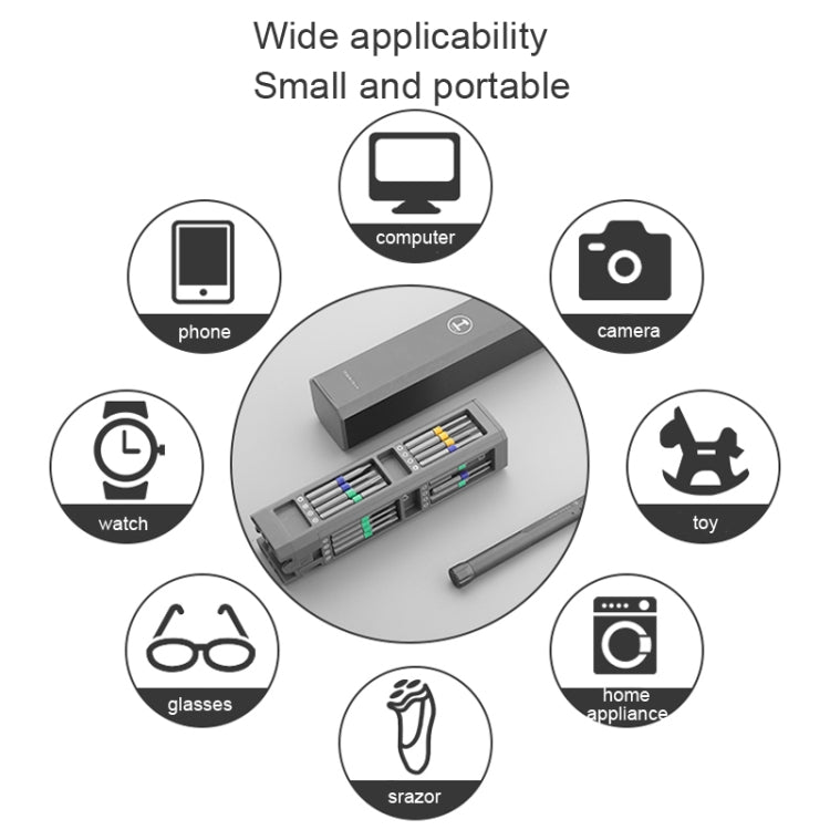 GREENER Screw Knife Set Disassembling Maintenance Tool, Series: 30 In 1 Aluminum Barrel - Screwdriver Set by PMC TechLife | Online Shopping South Africa | PMC TechLife