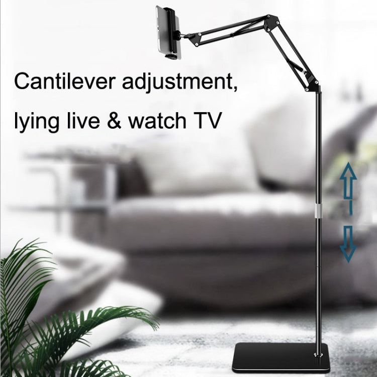 155cm Live Broadcast Bedside Cantilever Floor Bracket Desktop Floor Model (White) - Lazy Bracket by PMC Jewellery | Online Shopping South Africa | PMC Jewellery