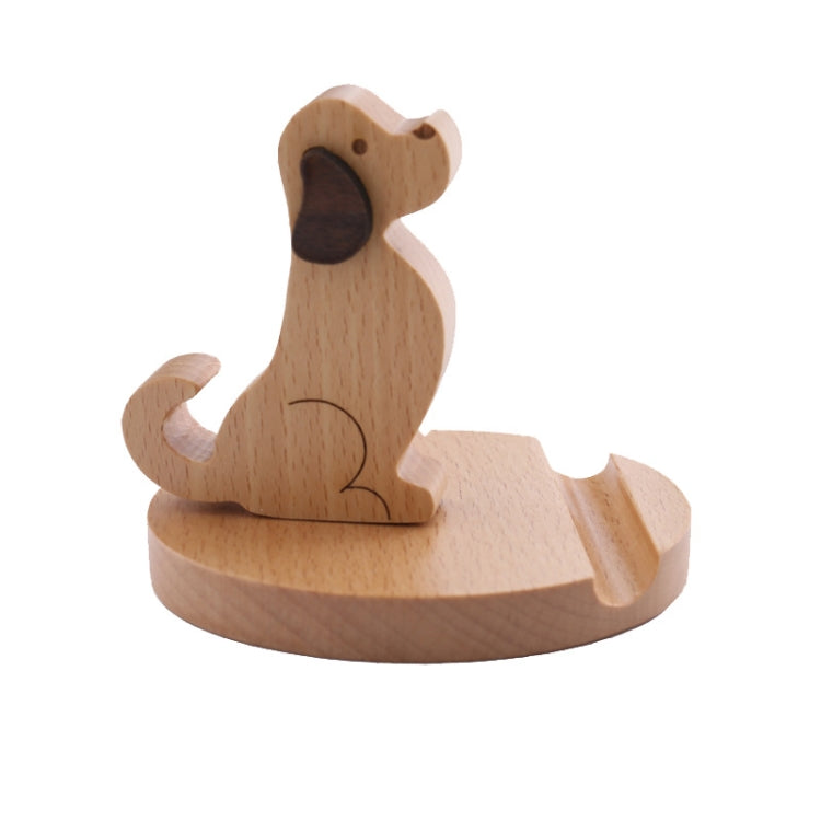 Wooden Mobile Phone Bracket Beech Lazy Mobile Phone Holder,Style: Golden Retriever - free shipping - PMC TechLife - Order now!