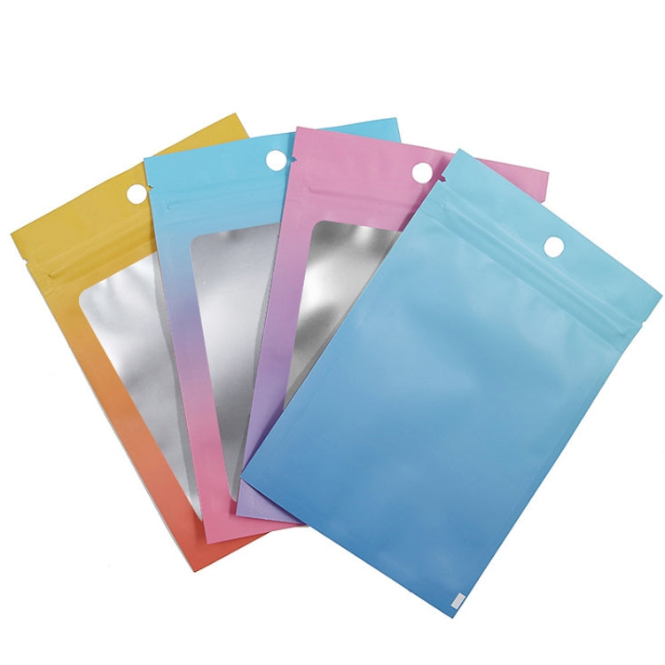 100PCS Aluminum Foil Ziplock Bag Jewelry Sealed Packaging Bag, Size: 14x20cm (Blue Gradient) - free shipping - PMC TechLife - Order now!