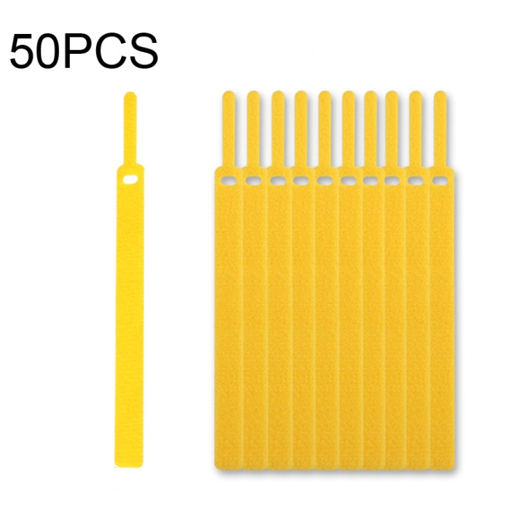 50 PCS Needle Shape Self-adhesive Data Cable Organizer Colorful Bundles 10 x 130mm(Yellow) - Cable Organizer by PMC TechLife | Online Shopping South Africa | PMC TechLife