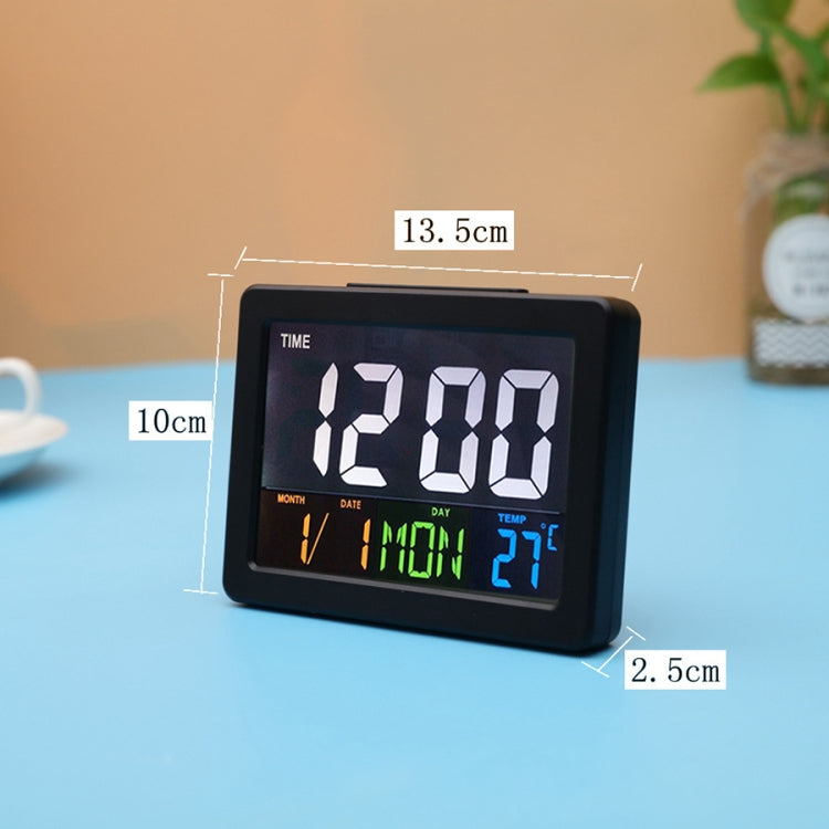 G2000 Color Screen Date Temperature Display Alarm Clock Desk Clock(White) - Alarm Clocks by PMC Jewellery | Online Shopping South Africa | PMC Jewellery