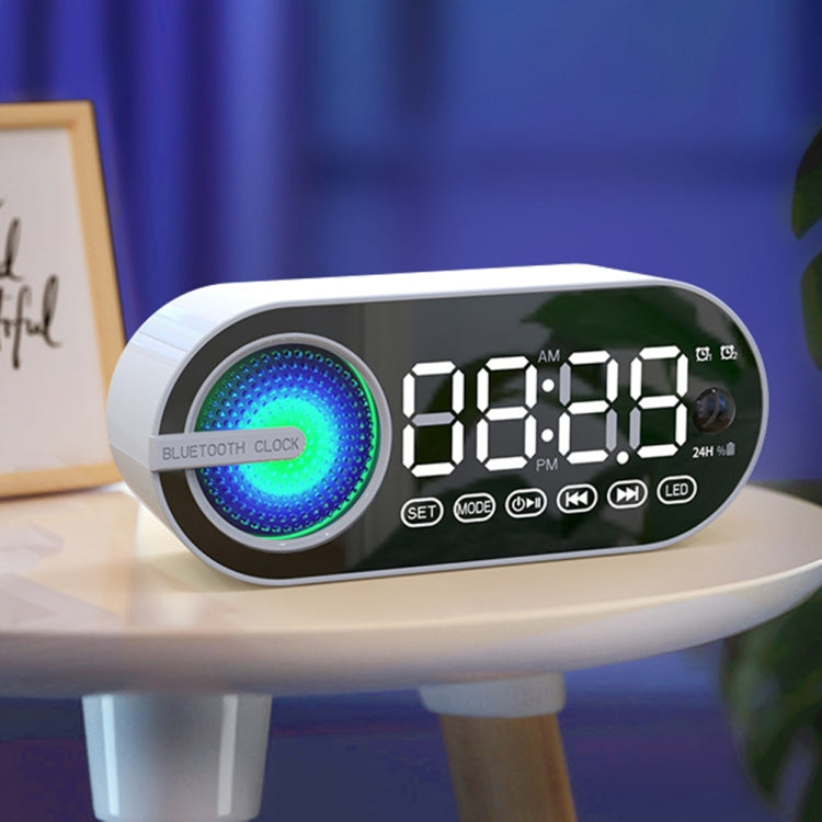 RBT-G30 Mirror Colorful Light Subwoofer Bluetooth Alarm Clock Audio, Spec: Sensor Version (Black) - Desktop Speaker by PMC TechLife | Online Shopping South Africa | PMC TechLife