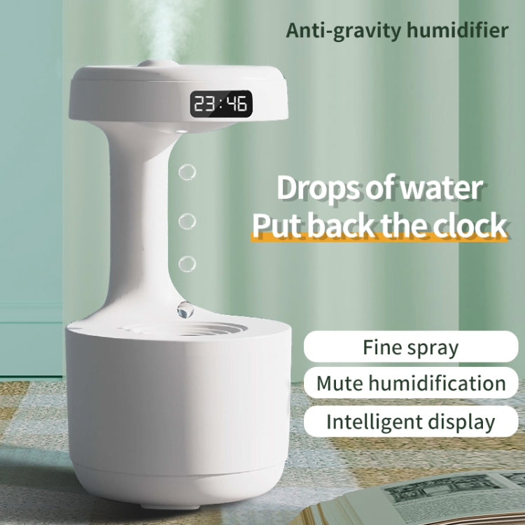 W1 LED Smart Display Anti-Gravity Water Drop Humidifier(White) - free shipping - PMC TechLife - Order now!