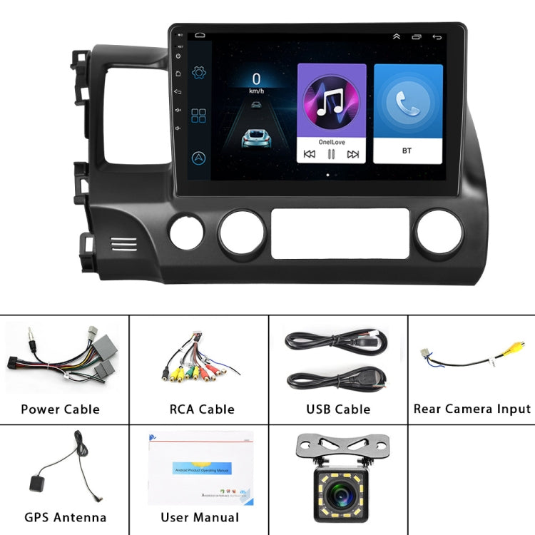 For Honda Civic 10.1 inch Android WiFi Navigation Machine, Style: Standard+12 Light Camera(2+32G) - Car MP3 & MP4 & MP5 by PMC Jewellery | Online Shopping South Africa | PMC Jewellery