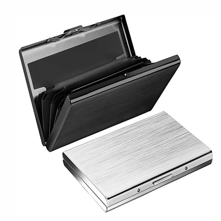 ZT-1563 RFID Anti-theft Aluminum Alloy Multi-compartment Business Card Case Card Holder(Black) - Antimagnetic RFID Package by PMC Jewellery | Online Shopping South Africa | PMC Jewellery | Buy Now Pay Later Mobicred