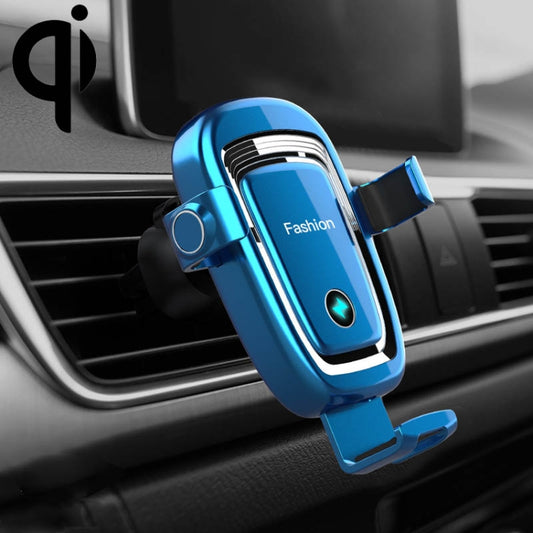 S19 15W Gravity Car Phone Wireless Charging Stand(Blue) - Wireless Charger Holders by PMC Jewellery | Online Shopping South Africa | PMC Jewellery