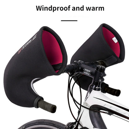 WHEEL UP Winter Bike Handlebar Gloves Bicycle Bar Thermal Mittens,Style: Road Bike Reflective - Bicycle Grips by WHEEL UP | Online Shopping South Africa | PMC Jewellery | Buy Now Pay Later Mobicred