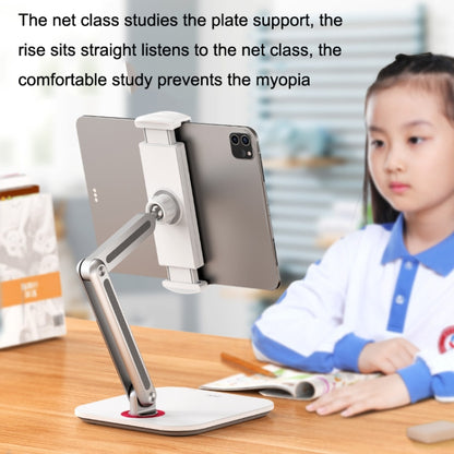 SSKY X38 Desktop Phone Tablet Stand Folding Online Classes Support, Style: Single Arm Charging Version (White) - Desktop Holder by SSKY | Online Shopping South Africa | PMC Jewellery