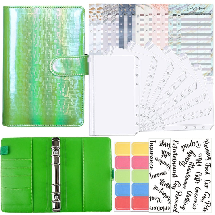 A6 Illusion Magic Square Loose-leaf PU Notebook Cash Budget Book(Green) - Notebooks by PMC Jewellery | Online Shopping South Africa | PMC Jewellery