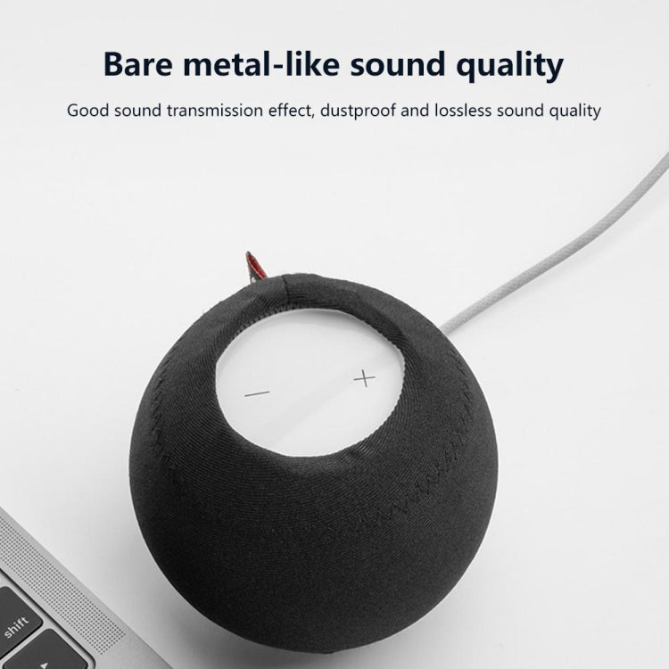 2 PCS For Homepod Mini Smart Speaker Dust Cover Stretch Cloth Audio Protection Cover(Black) - Protective Case by PMC Jewellery | Online Shopping South Africa | PMC Jewellery