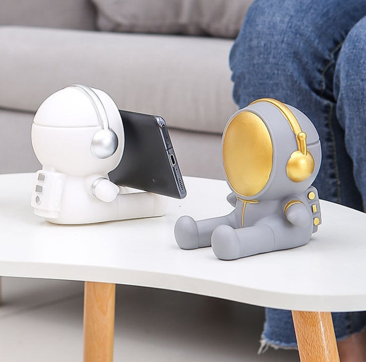 Astronaut Tablet Phone Bracket Desktop Phone Holder Ornaments(Gray) - Desktop Holder by PMC Jewellery | Online Shopping South Africa | PMC Jewellery