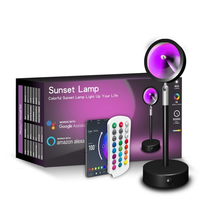 Sunset Background Remote Control RGB Floor Ambient Projection Light Bluetooth APP - Projection Lamp by PMC TechLife | Online Shopping South Africa | PMC TechLife | Buy Now Pay Later Mobicred