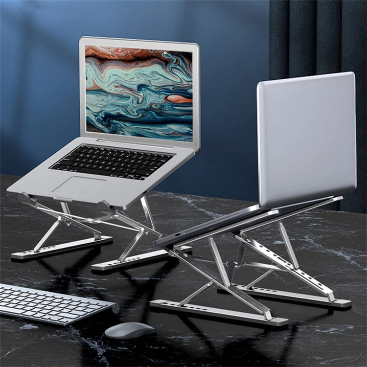 N8 Double-layer Foldable Lifting Aluminum Alloy Laptop Heat Dissipation Stand, Color: Gray - Laptop Stand by PMC Jewellery | Online Shopping South Africa | PMC Jewellery