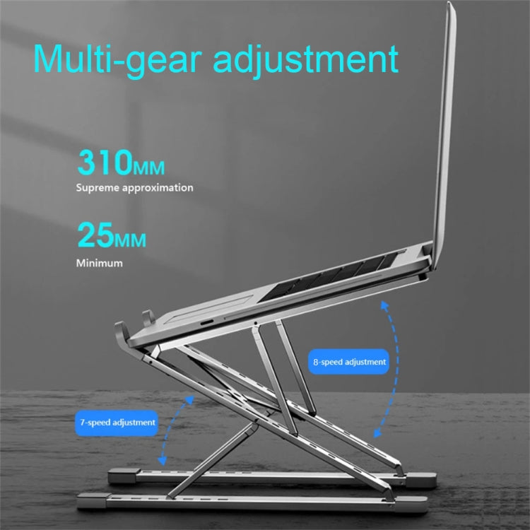 N8 Double-layer Foldable Lifting Aluminum Alloy Laptop Heat Dissipation Stand, Color: Gray - Laptop Stand by PMC Jewellery | Online Shopping South Africa | PMC Jewellery