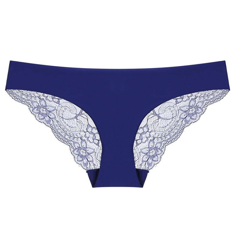 606 3pcs Sexy Lace One-piece Perspective Low-waist Ladies Underwear, Size: S(Blue) - Ladies Underwear by PMC Jewellery | Online Shopping South Africa | PMC Jewellery