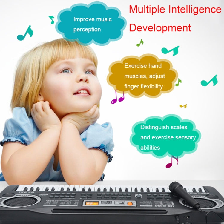 MQ6106 61-Keys Multifunctional Electronic Organ Children Toy with Microphone, Spec: USB Charging - Keyboard Instruments by PMC Jewellery | Online Shopping South Africa | PMC Jewellery