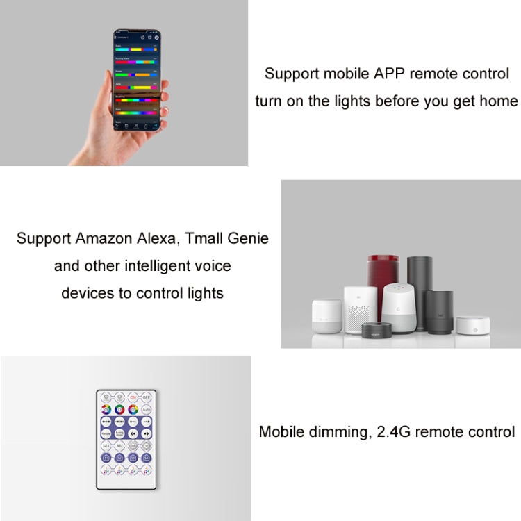 WIFI Wireless Symphony Light Bar Music Smart APP 2.4G Controller, Specification: Double Head - RGB Controller by PMC TechLife | Online Shopping South Africa | PMC TechLife