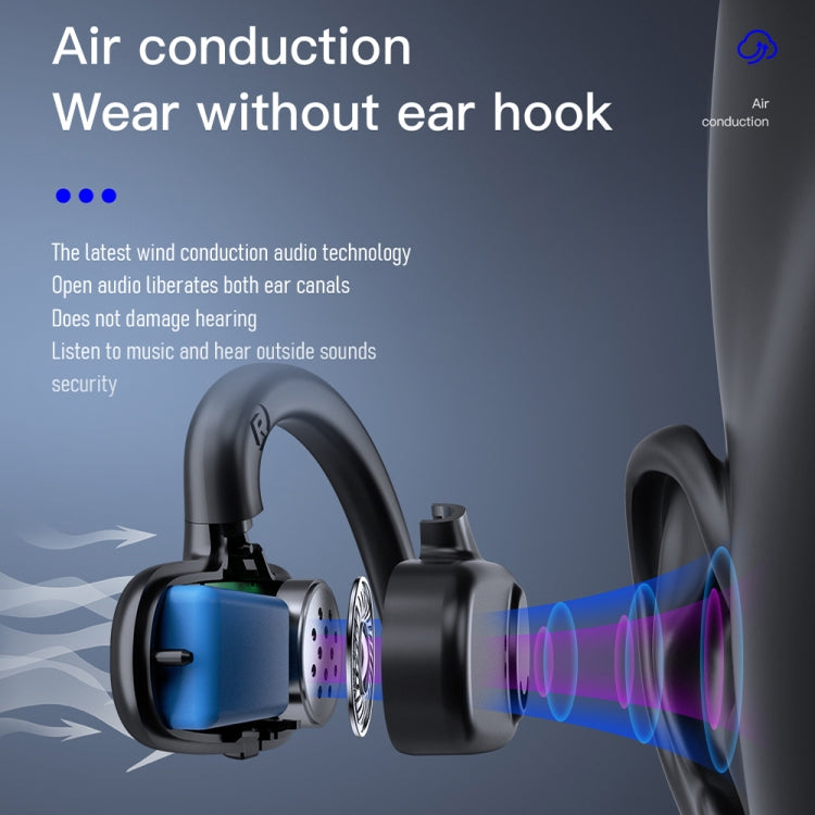 Bone Conduction Concepts Digital Display Stereo Bluetooth Earphones, Style: Single Ear(Black) - Bluetooth Earphone by PMC Jewellery | Online Shopping South Africa | PMC Jewellery