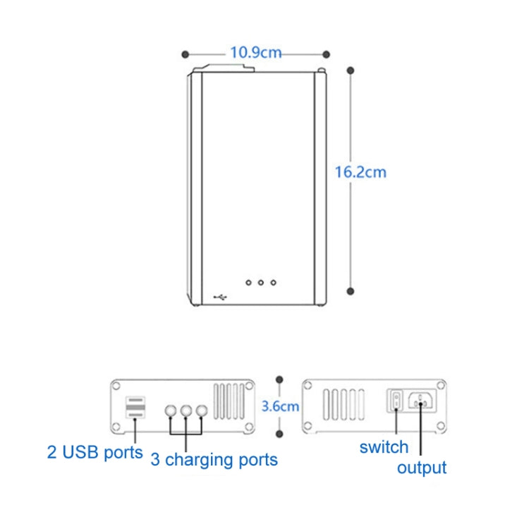 for DJI Mavic 3 YX 1 to 5 Charger With Switch(UK Plug) - Charger by PMC TechLife | Online Shopping South Africa | PMC TechLife