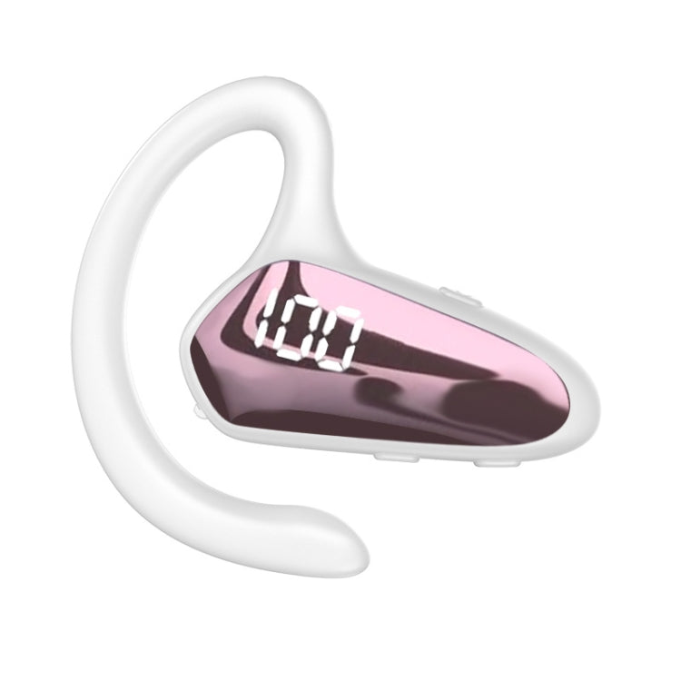 YX02 With Digital Display Hanging Ear Bone Conduction Bluetooth Headset(Pink) - Bluetooth Earphone by PMC Jewellery | Online Shopping South Africa | PMC Jewellery
