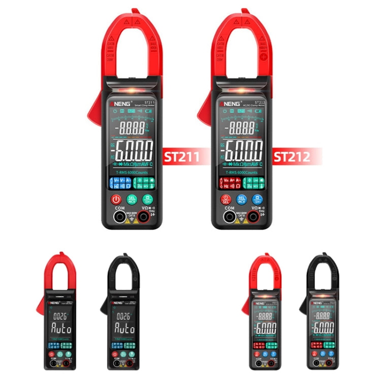 ANENG Large Screen Multi-Function Clamp Fully Automatic Smart Multimeter, Specification: ST211 Black - free shipping - PMC TechLife - Order now!