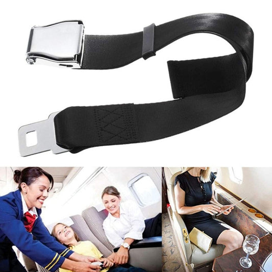 Two Point Aircraft Buckle Adjustable Seat Belt Extended Band(Black) - Seat Belts & Padding by PMC Jewellery | Online Shopping South Africa | PMC Jewellery