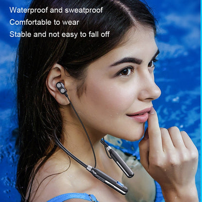 G72 Hanging Neck Card Insertable Digital Display Noise Reduction Wireless Bluetooth Earphone(Red) - Neck-mounted Earphone by PMC Jewellery | Online Shopping South Africa | PMC Jewellery