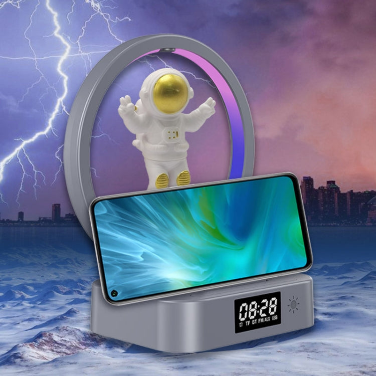 Y-558 Magnetic Levitation Astronaut TWS Bluetooth Speaker With RGB Light,Style: Silver Basic - Desktop Speaker by PMC TechLife | Online Shopping South Africa | PMC TechLife