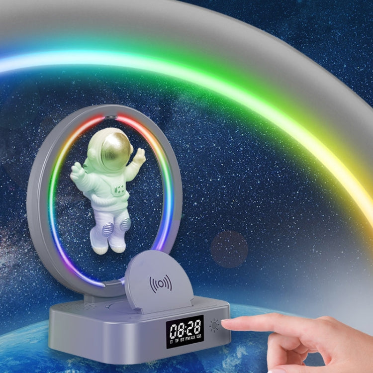 Y-558 Magnetic Levitation Astronaut TWS Bluetooth Speaker With RGB Light,Style: Golden Wireless Charging - Desktop Speaker by PMC TechLife | Online Shopping South Africa | PMC TechLife