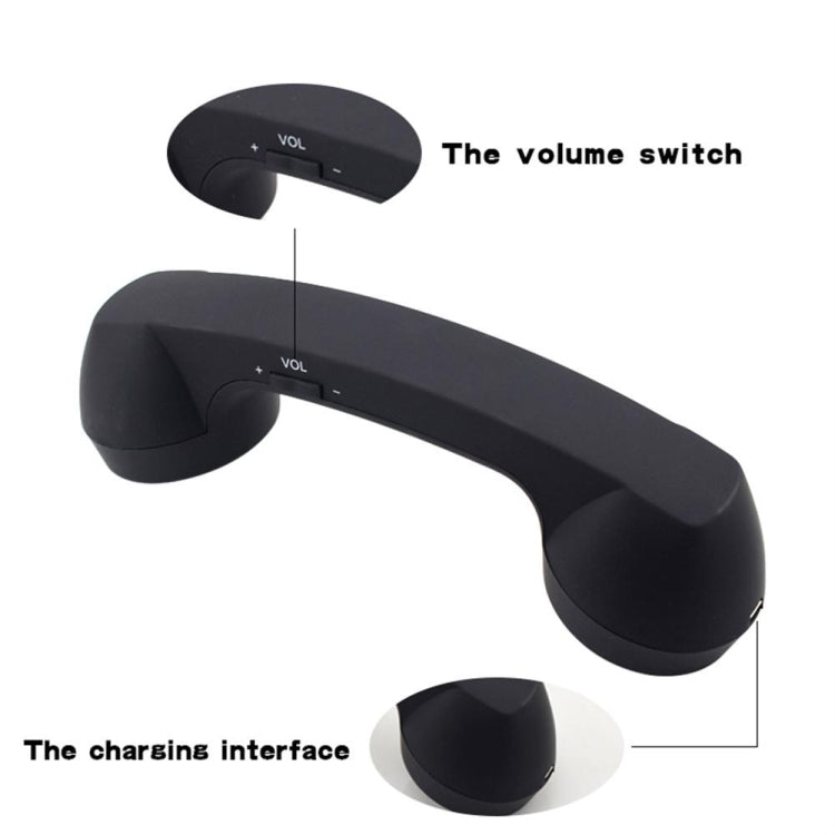 Bluetooth Wireless Connection Retro Microphone External Mobile Phone Handset(Black) - Bluetooth Earphone by PMC TechLife | Online Shopping South Africa | PMC TechLife