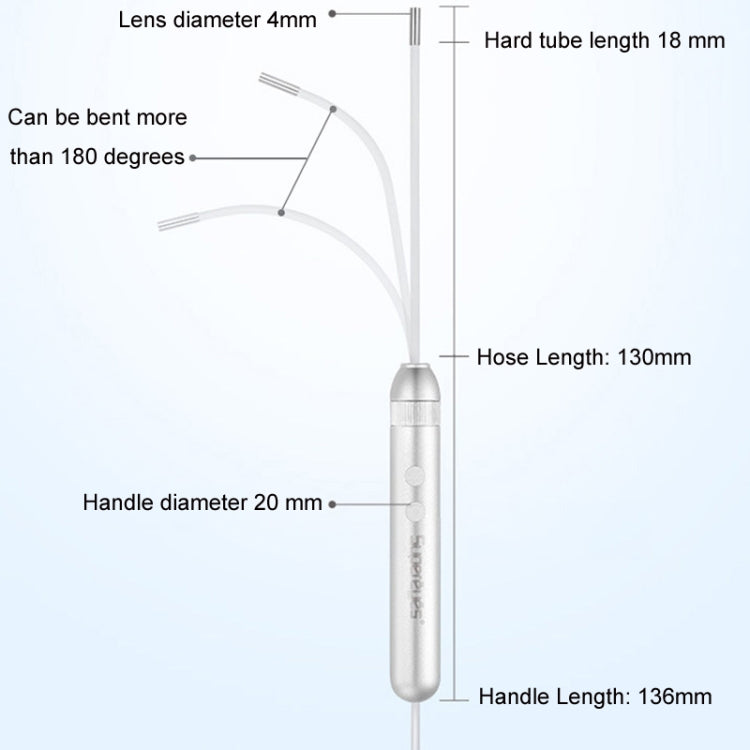 Supereyes Y001+ 4mm Focusable Tube Nasal Throat Oral Electronic Endoscope - Ear Care Tools by Supereyes | Online Shopping South Africa | PMC Jewellery