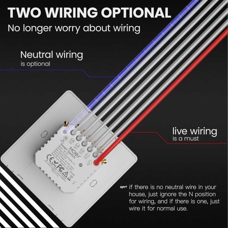 Tuya ZigBee Smart Single-fire Zero-fire Sharing Timing Voice Wall Switch EU Plug, Style: 2 Ways (White Scene Casual Post) - Smart Switch by PMC TechLife | Online Shopping South Africa | PMC TechLife