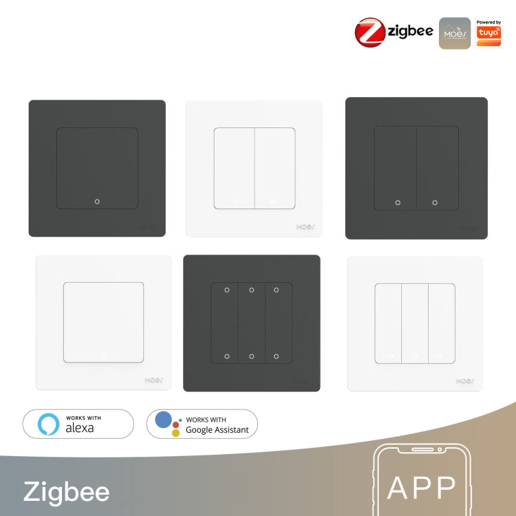 Tuya ZigBee Smart Single-fire Zero-fire Sharing Timing Voice Wall Switch EU Plug, Style: 4 Ways (Gray Scene Casual Post) - Smart Switch by PMC TechLife | Online Shopping South Africa | PMC TechLife