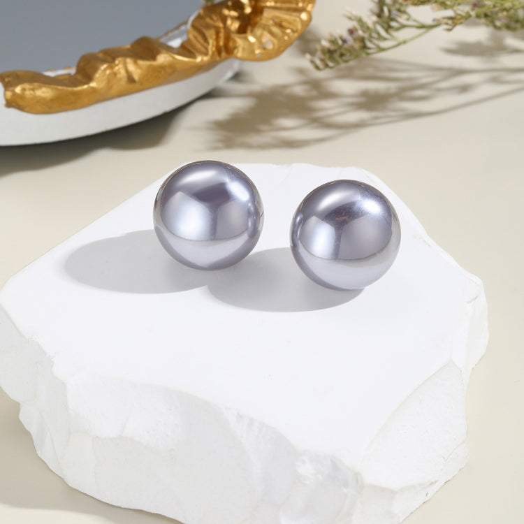 E2208-3 Gray Pearl Stud Earrings Jewelry - Clothing & Beauty by PMC Jewellery | Online Shopping South Africa | PMC Jewellery