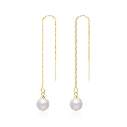 E2210-2 Pearl Long Ear Wire Women Simple Earrings - Clothing & Beauty by PMC Jewellery | Online Shopping South Africa | PMC Jewellery