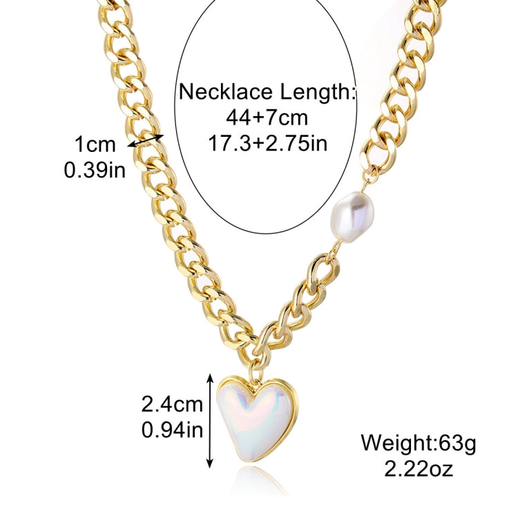 N2210-8 Thick Chain Love Ladies Temperament Necklace Collarbone Chain - Clothing & Beauty by PMC Jewellery | Online Shopping South Africa | PMC Jewellery