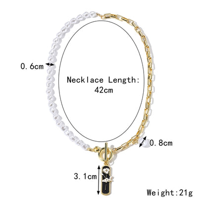 N2209-7 Long White Flower Ladies Temperament Necklace Collarbone Chain - Clothing & Beauty by PMC Jewellery | Online Shopping South Africa | PMC Jewellery