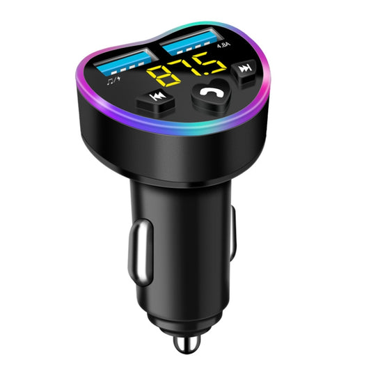 Car MP3 Bluetooth Player FM Transmitter Multifunctional Car Charger, Model: 4.8A Black - Bluetooth Car Kits by PMC Jewellery | Online Shopping South Africa | PMC Jewellery