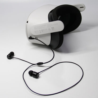 For Oculus Quest 2 VR Glasses Ear-in Headset 3.5 Elbow Aluminum Earphones(White) - VR Accessories by PMC Jewellery | Online Shopping South Africa | PMC Jewellery