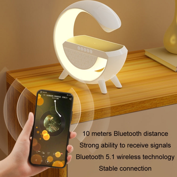 DH001 Smart Wireless Charging Ambient Light Bluetooth Speaker(White) - Desktop Speaker by PMC TechLife | Online Shopping South Africa | PMC TechLife