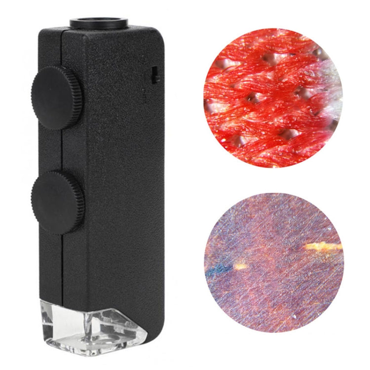 MG10081-1 60-100X Adjustable Focus Magnifier LED Light Pocket Microscope - Digital Microscope by PMC TechLife | Online Shopping South Africa | PMC TechLife