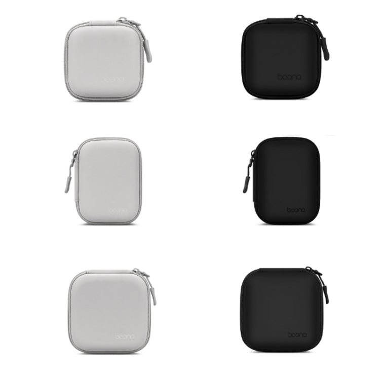 Baona BN-F003 Leather Digital Headphone Cable U Disk Storage Bag, Specification: Rectangular Black - Digital Storage Bag by Baona | Online Shopping South Africa | PMC TechLife | Buy Now Pay Later Mobicred