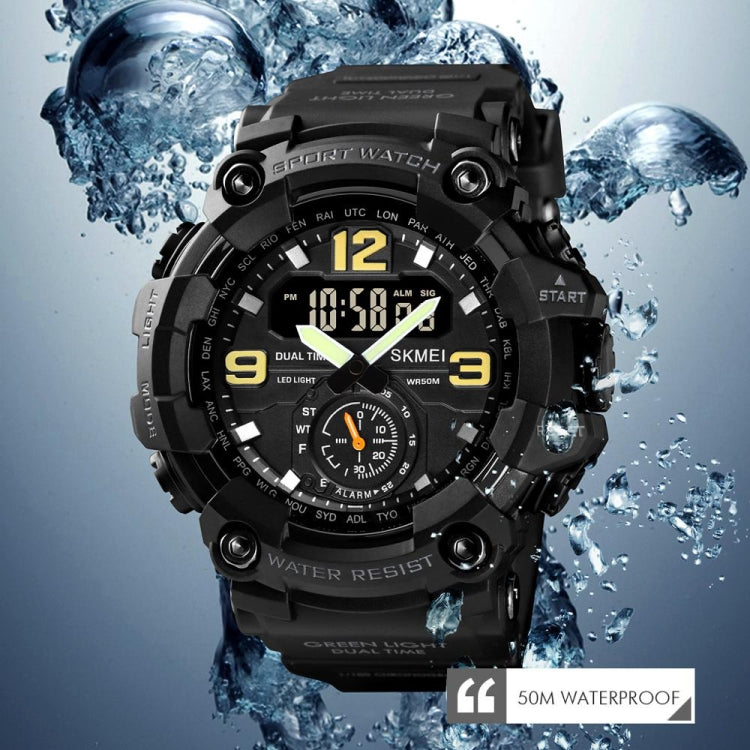 SKMEI 1637 Sports Digital Display Outdoor Shockproof Plastic Large Dial Men Watch, Color: Blue Camouflage - LED Digital Watches by SKMEI | Online Shopping South Africa | PMC Jewellery | Buy Now Pay Later Mobicred