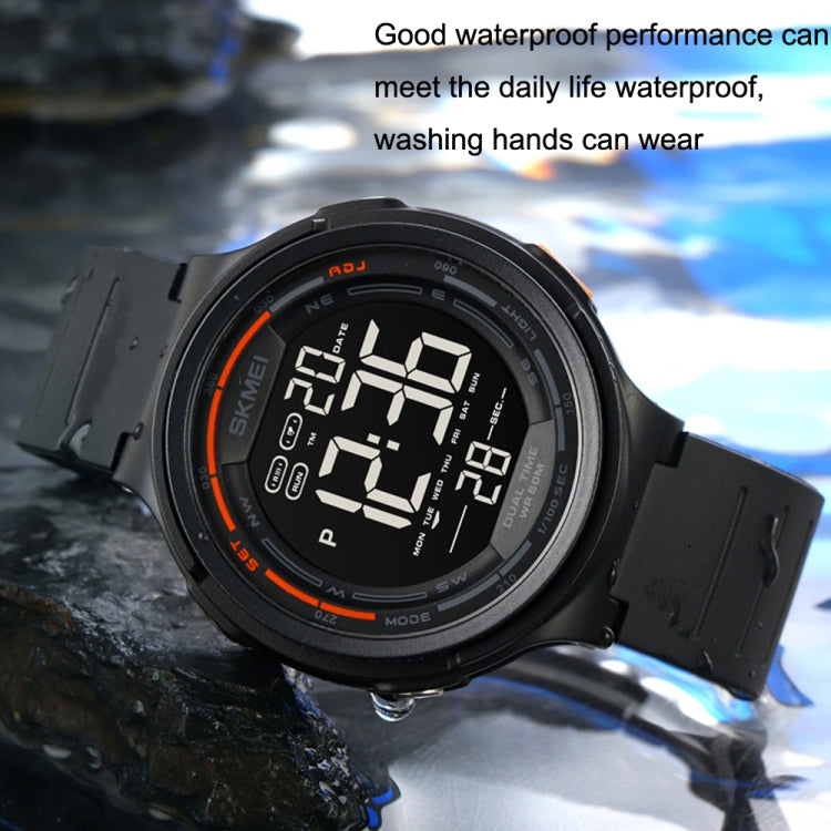 SKMEI 1841 Outdoor Sports Students Waterproof Luminous Countdown Watch(Black) - LED Digital Watches by SKMEI | Online Shopping South Africa | PMC Jewellery | Buy Now Pay Later Mobicred