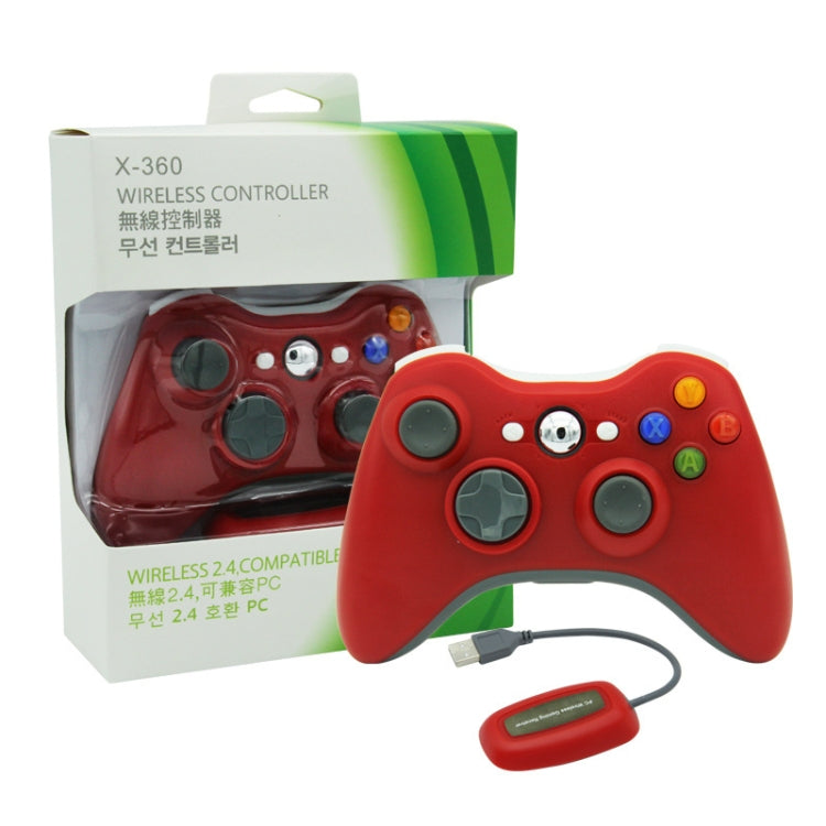 For Microsoft Xbox 360 / PC XB13 Dual Vibration Wireless 2.4G Gamepad With Receiver(Red) - Gamepad by PMC Jewellery | Online Shopping South Africa | PMC Jewellery