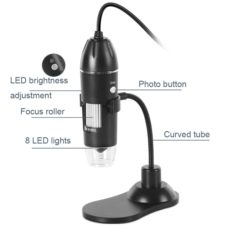 A8 50X-1000X USB Hose Stand Digital Microscope LED Light Handheld Portable Microscope - free shipping - PMC TechLife - Order now!